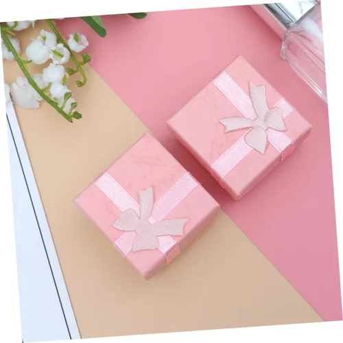 Vista 2 de Holibanna 32 piezas de collar caja de almacenamiento de anillo organizador de regalo de joyería cuadrado caja de joyería pequeña caja de pulsera
