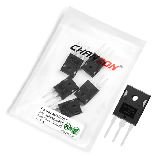 Vista 56 de Chanzon 2N60 TO-220AB NMOS MOS N-Channel Power MOSFET Transistor, alto voltaje y corriente nominal, (paquete de 10 unidades)