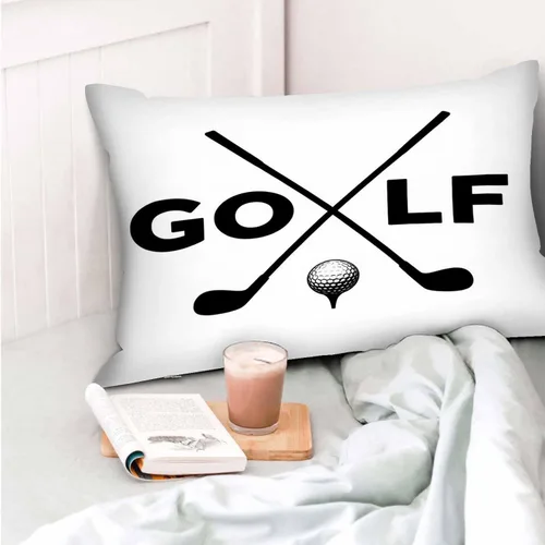 Vista 6 de Mugod Funda de cojín negra con símbolo de palos de golf, funda de almohada para cama, sofá, oficina, decoración de 20 x 30 pulgadas