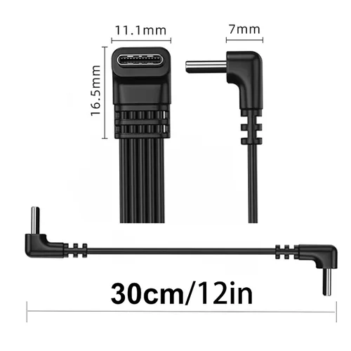 Vista 7 de Cable USB C a USB C extra flexible, cable de carga rápida tipo C de 90