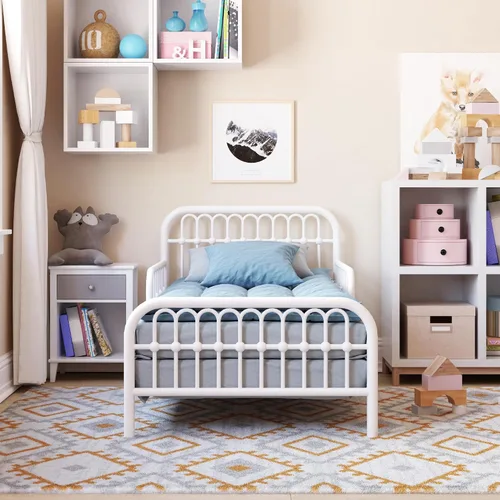 Vista 2 de Little Seeds Monarch Hill Ivy - Cama infantil de metal, color blanco