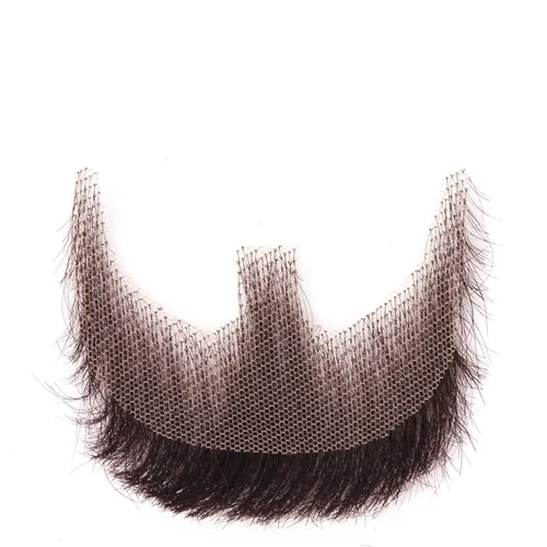 Vista 5 de Bigotes falsos de cabello humano, barba falsa para hombres, bigote falso, cheurón, bigote falso y cabra, barba realista, pelo facial, barbas