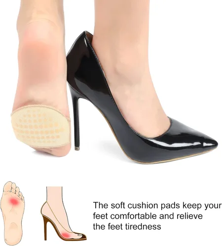 Vista 12 de 10 pares de calcetines para mujer con almohadillas acolchadas, almohadillas para el antepié, cojines medios calcetines, protectores antideslizantes