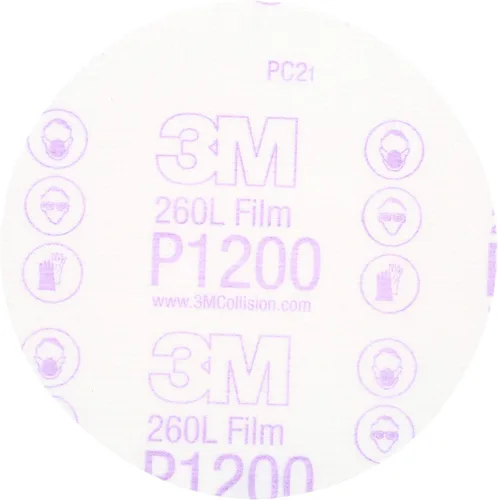 Vista 7 de 3M 17 Hookit - Disco de película para acabado, antipolvo, 6 pulgadas, P8., P600, 3