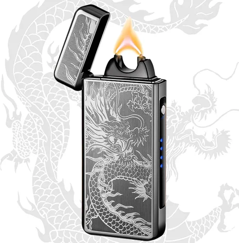 Vista 9 de Dragon - Encendedor eléctrico de arco – Encendedor de plasma recargable USB C para campamento, iniciadores de fuego, velas y equipo al aire libre