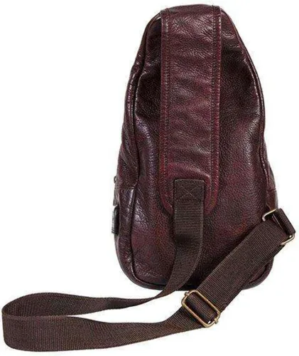 Vista 2 de Scully Vintage Cabra lavado cuero honda tableta bolsa de hombro marrón, Marrón