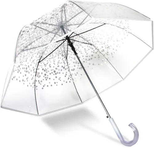 Vista 2 de ShedRain Paraguas de burbujas, transparente, lluvia y resistente al viento, perfecto para bodas, bailes, eventos al aire libre, apertura automática
