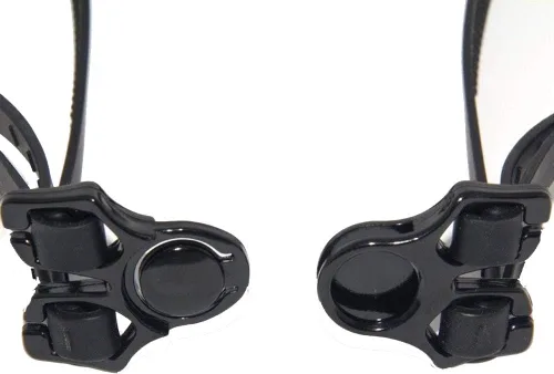 Vista 5 de Gafas de natación impermeables y juego de gorras 4 en 1, lentes de protección UV 400 transparentes antivaho Negro-1