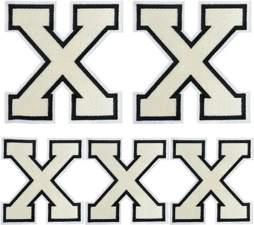 Vista 59 de Parches de letras para planchar, 5 piezas de letras individuales bordadas completas para ropa, vestido, sombrero, jeans, accesorios de bricolaje