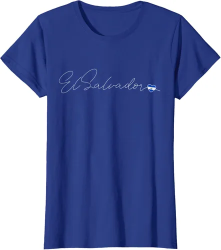 Vista 52 de Camiseta Simple Love El Salvadoreño con diseño de corazón en El Salvador