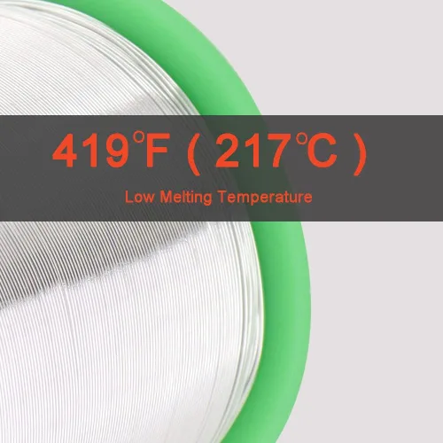 Vista 5 de 0.016 in de diámetro de alambre de soldadura fino sin plomo 7.05 oz electrónica alambre de soldadura núcleo de colofonia aleación de calibre fino