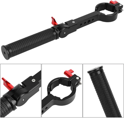 Vista 5 de Agarre de mano de cardán, soporte de extensión con cordón, soporte de extensión para monitor de montaje flash, extensor de mango compatible con DJI