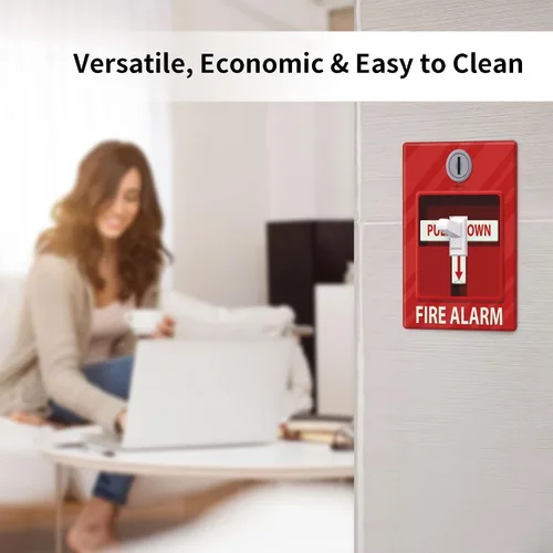 Vista 6 de Cubierta decorativa para interruptor de luz impresa con alarma de incendios, placa de pared decorativa de una sola palanca, placa frontal, 4.50 x