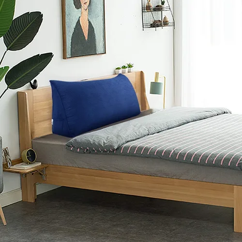 Vista 5 de WOWMAX Almohada de cuña para cabecero de cama de día, con funda extraíble, sin botones, tamaño matrimonial