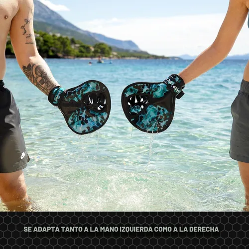 Vista 6 de Waboba Catch Water Gloves Pro - Juego de pelotas rebotadoras de agua, para juegos de playa y juguetes de piscina, 2 manoplas estilo béisbol
