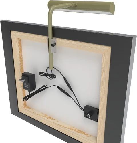 Vista 4 de Cocoweb Luz LED de 5" en latón antiguo con adaptador enchufable - ALEDV-5AB