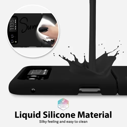 Vista 4 de oakxco Funda para teléfono Motorola Moto Razr 2023 de silicona líquida, gel de goma suave con agarre delgado y lindo para mujeres y hombres, funda
