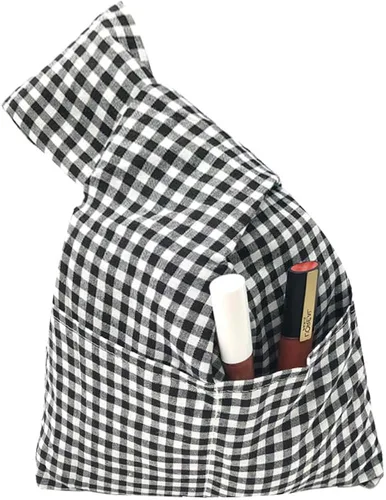 Vista 7 de BAR AUTOTECH - Bolsa de muñeca de algodón con patrón japonés y manga con nudos, bolsa portátil de lona, regalo para niñas, niños, esposa, mujeres