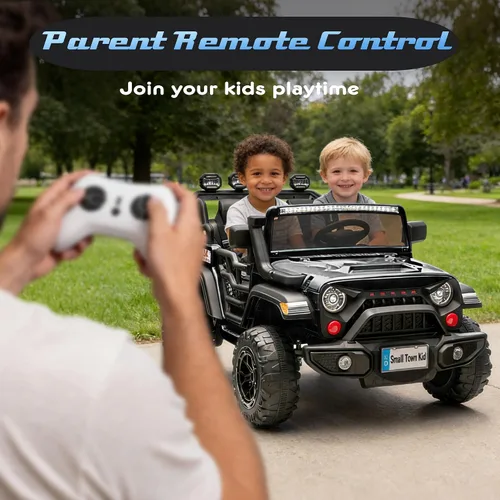 Vista 9 de Juguetes de paseo de 24 V para niños grandes, autos de 2 plazas con control remoto, motor de 400 W, camión con asiento de 20 pulgadas de ancho, 3