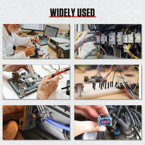 Vista 7 de BELEY Kit de cables de prueba automotriz de 104 piezas, kit de cables de prueba de multímetro de ruptura eléctrica con cables de multímetro, clips