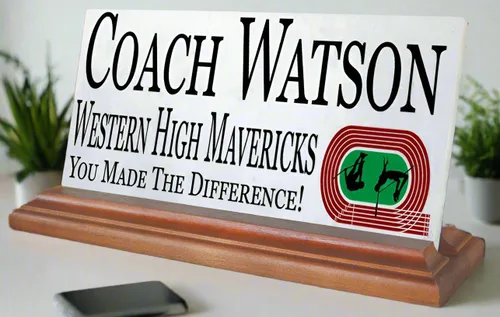 Vista 9 de Placa de regalo de entrenador de fútbol, premio de agradecimiento al equipo personalizado para grandes entrenadores de fútbol, para escritorio