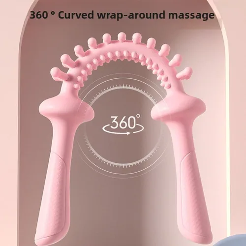 Vista 3 de Keenso Muscle Roller Stick, with Scale Patterned Handle, Multifunctional Manual Massage Tool for Whole Body Relaxation
