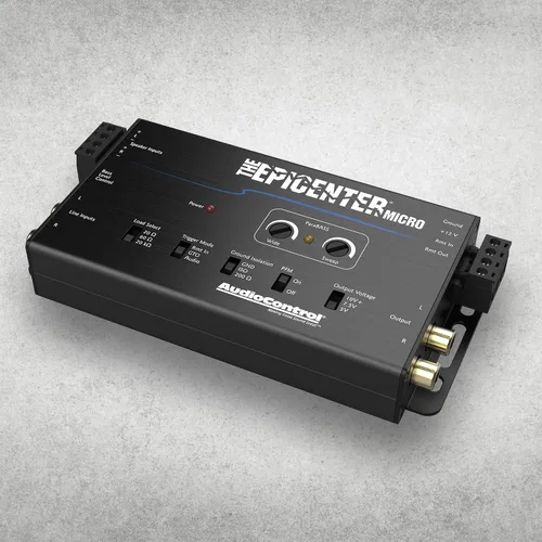 Vista 4 de AudioControl El procesador de restauración de micro graves EPICENTER y convertidor de salida de línea, amplificador de graves compacto de audio