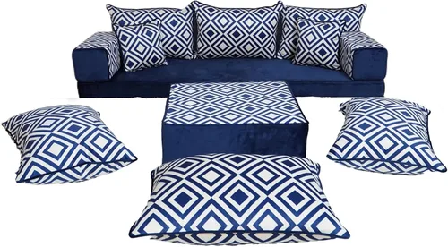 Vista 11 de arabicsofa Sofá de piso turco hecho a mano con almohadas de respaldo, cojines de piso árabes Diwan para sala de estar Negro
