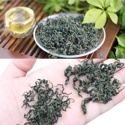 Vista 3 de Hojas de té Jiaogulan salvaje, té de gynostemma, 3.5 onzas (3.53 oz), 100% natural, sin azúcar, sin OMG