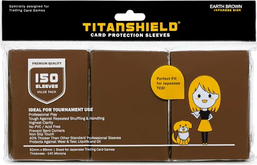 Vista 15 de TitanShield (150 mangas) tamaño pequeño japonés, fundas para tarjetas de comercio para Yu-Gi-Oh, Pelea de cartas Vanguard & More