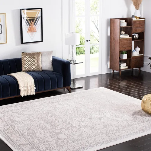 Vista 6 de SAFAVIEH Reflection Collection - Alfombra decorativa, 2 pies 3 pulgadas x 3 pies, color beige y crema, no desprende pelusa y es fácil de limpiar