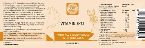 Vista 8 de Fórmula única con los 8 tocoferoles y tocotrienoles vitamina E - No contiene HAP, metales pesados, contaminantes o conservantes - Certificado
