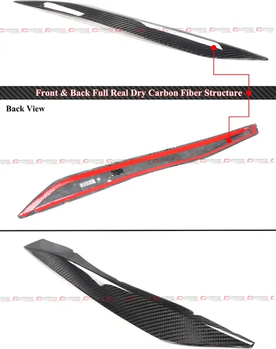 Vista 2 de Cubierta de fibra de carbono real para faros delanteros para cejas, compatible con Audi B9 A5 S5 RS5 2017-2022
