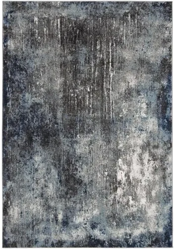 Vista 9 de SAFAVIEH Galaxy Collection - Alfombra para pasillo, 2 pies 3 pulgadas x 8 pies, carbón y azul, diseño abstracto moderno, no desprende pelusa