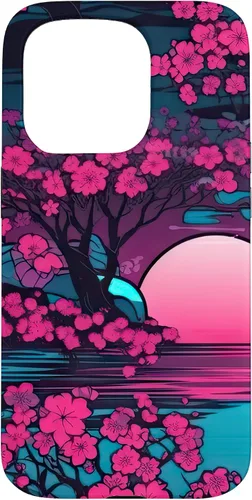 Vista 14 de Synthwave Cherry Blossoms Case for iPhone 17