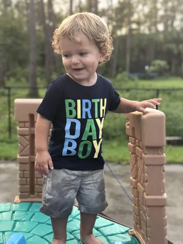 Vista 3 de SoRock Camiseta de cumpleaños para niño pequeño, 1, 2, 3, 4, 5, juvenil, talla S y juvenil L