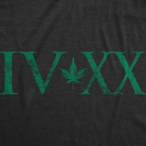 Vista 2 de Camiseta para hombre IVXX 420 con gráficos divertidos para marihuana y cannabis CBD, regalo 420 para fumetas