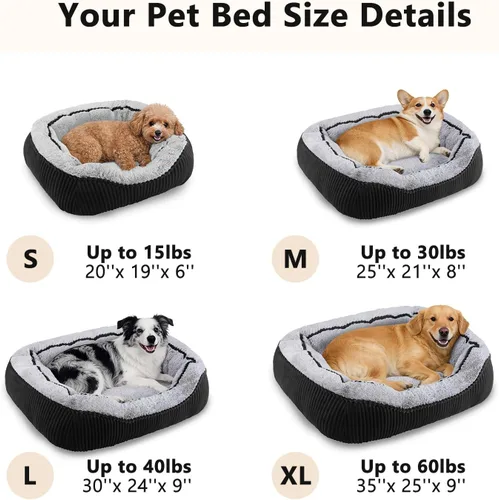 Vista 2 de Camas para perros y gatos pequeños, medianos y grandes. Cama lavable para mascotas, sofá cama ortopédica para perros, cama suave y calmante
