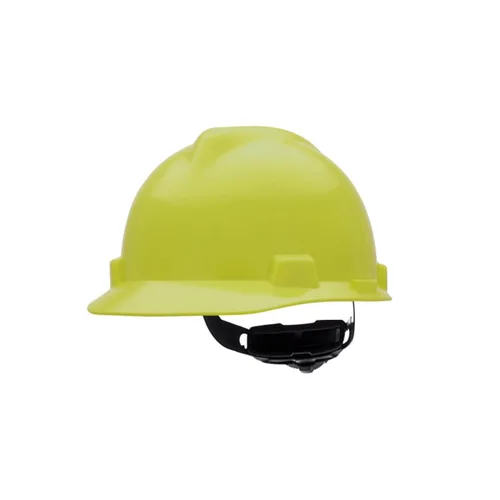 Vista 10 de MSA 495851 V-Gard - Casco de seguridad, con suspensión de trinquete Fas-Trac III, carcasa de polietileno, protección anti-impacto superior, correas