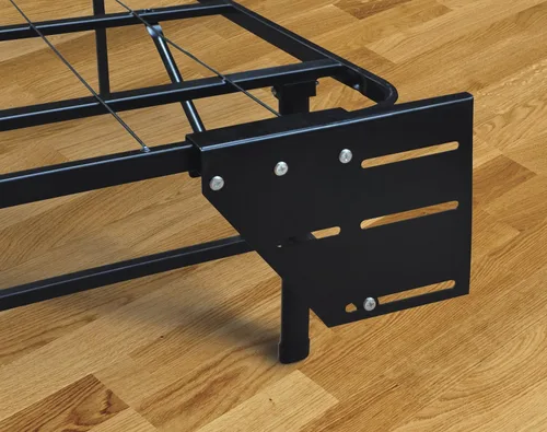 Vista 2 de Boyd Sleep Accesorio de marco de cama con plataforma elevada: soportes de cabecero/estribo, negro, juego de 2, talla única (BBSMBRACK)