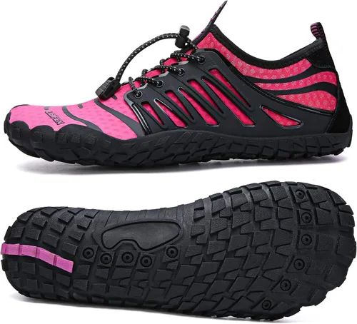 Vista 41 de UBFEN Zapatos acuáticos para natación, para hombre y mujer, para deportes de playa, secado rápido, descalzos para navegación, pesca, buceo, surf