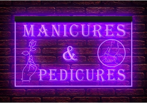 Vista 8 de 160055 Manicuras y pedicuras Cuidado de las uñas Salón de belleza Tienda abierta Decoración del hogar Pantalla LED Luz Neón Letrero