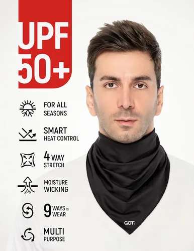 Vista 2 de GOT Sports Bandana de enfriamiento UPF 50+ para hombres y mujeres, termorregulación, absorbe la humedad, protección solar, bandana para el cuello