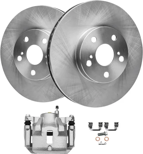Vista 15 de Detroit Axle - Kit de freno delantero para Toyota RAV4 Prius V Lexus HS250h Scion xB Rotores de freno de disco de 10.83 pulgadas Pinza de freno
