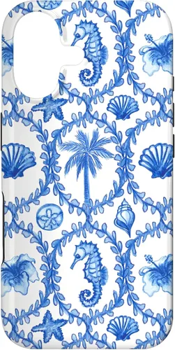 Vista 32 de Funda con estampado hawaiano para iPhone 16, nieta costera, niña de coco