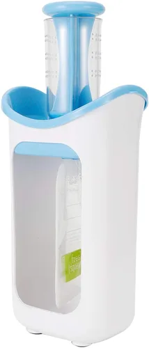 Vista 8 de Oumefar Exprimidor de puré de frutas con 10 bolsas de compresión DIY Squeeze Station para alimentos (azul)