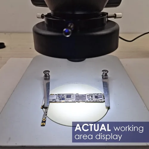 Vista 3 de Iluminador del anillo del microscopio de luz LED, fuente de luz ajustable del anillo de 144 LED para la industria Monocular binocular trinocular