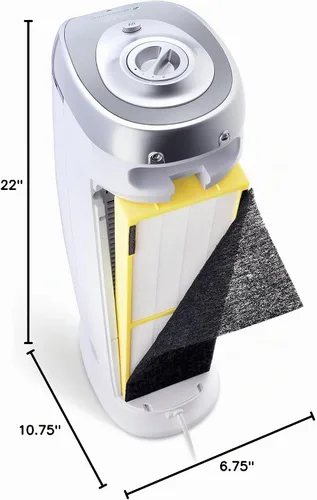 Vista 13 de GermGuardian Purificador de aire HEPA – Purificador de aire para habitación grande para dormitorio, oficina, dormitorio y hogar – Filtros de caspa