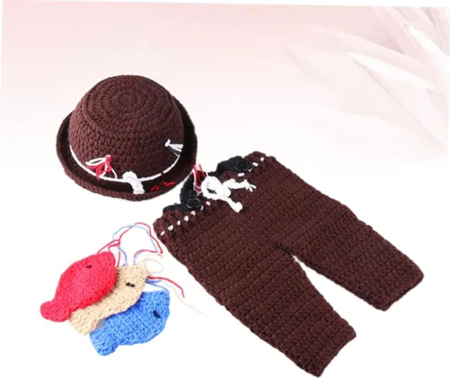 Vista 7 de SOIMISS 100 accesorios para niños, accesorios para niños, días de fotos de peces, niños y niñas con disfraz de lana infantil, fotografía, ropa hecha