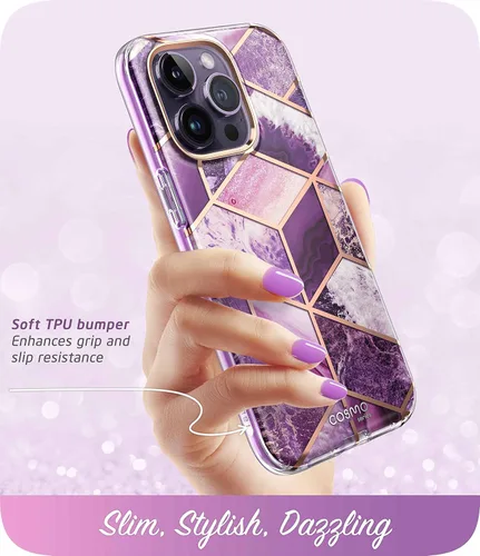 Vista 4 de i-Blason Cosmo Series - Funda para iPhone 14 Pro de 6.1 pulgadas (versión 2022), funda protectora delgada de cuerpo completo con protector